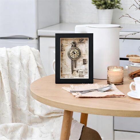 Pocket Watch Display Case,Wood Pocket Watch Box,Wall Cabinet Shadow Box,Keychain Display Case,Pocket Watch Display Storage Travel Case Organizer,Suitable for pocket watches,keychains,medals,1 pack. in Kuwait