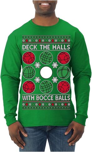 Wild Bobby Jing a Di Jing Dominick The Italian Christmas Donkey Ugly Christmas Mens Long Sleeve Shirt in Saudi Arabia