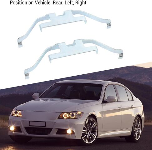 Brake Pad Anti Rattle 1 Pair Rear Disc Brake Pad Retaining 34216753675 Rear Brake Pad Anti Rattle Return Spring Replacement for 1 3 5 6 7 Series E82 E46 E90 E92 in Kuwait