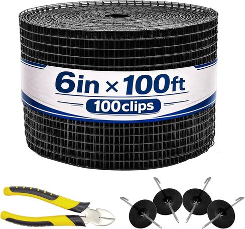 100FT Solar Panel Bird/Critter Guard Anti-Rust with 100 Fastener Clips Rooftop Solar Panel Bird Wire Screen, Removable Without Damage (6 Inch x 100 Feet) in Kuwait