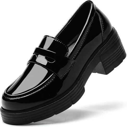 Loafers for Women Women's Penny Platform Chunky Loafers Slip-Ons Comfortable Business Casual Dress Office Work Shoes for Ladies in Kuwait