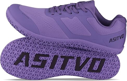 أحذية ASITVO بيرفوت للرجال واسعة للصالة الرياضية بدون قطرة نعل متقاطع، أحذية رياضية بسيطة للمشي على الأرض، عرض صندوق أصابع القدم، جزء علوي متماسك بدون خياطة، ملون in Kuwait