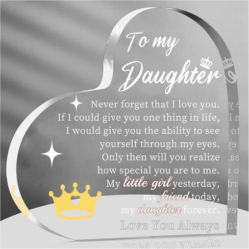 Aunt Gifts, Auntie Gift Ideas Heart Shaped Desk Sign Aunt Birthday Gifts From Niece Heart Acrylic Paperweight Birthday Gift 4×4 Inches in Saudi Arabia
