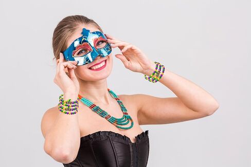 30 Pcs Mardi Gras Beads Throws Bracelets Bulk - Mask Accessories Set for Women Men Parade Carnival Festive Party Favors in Kuwait