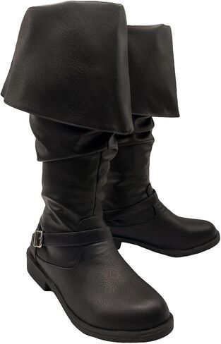 Halloween Medieval Male and Female Renaissance Pull On Mid Calf Gothic Boots Flat Jazz Boots Renaissance Pirate Boot in Saudi Arabia