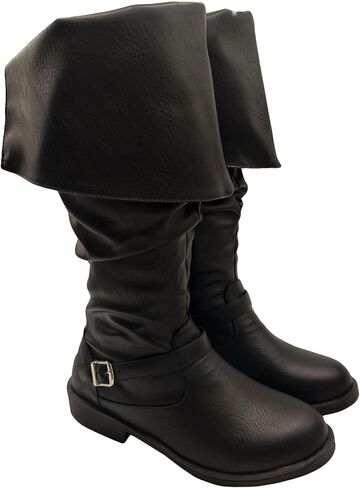 Halloween Medieval Male and Female Renaissance Pull On Mid Calf Gothic Boots Flat Jazz Boots Renaissance Pirate Boot in Saudi Arabia