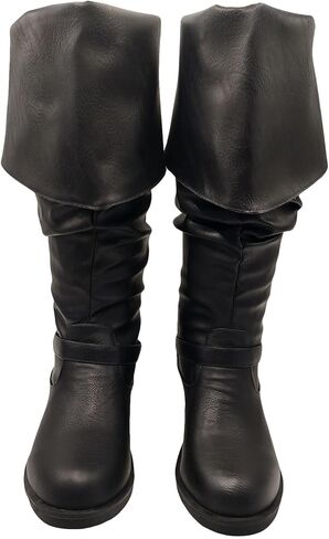 Halloween Medieval Male and Female Renaissance Pull On Mid Calf Gothic Boots Flat Jazz Boots Renaissance Pirate Boot in Saudi Arabia