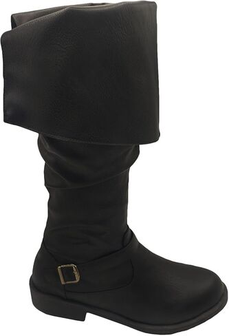Halloween Medieval Male and Female Renaissance Pull On Mid Calf Gothic Boots Flat Jazz Boots Renaissance Pirate Boot in Saudi Arabia