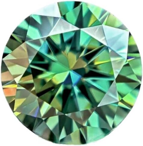 مستدير اللون مويسانيتي حجر مختبر نمت مقلد الأحجار الكريمة الأخضر الأزرق 0.3-4ct فضفاض قطع المويسانتي الأحجار الكريمة in Kuwait