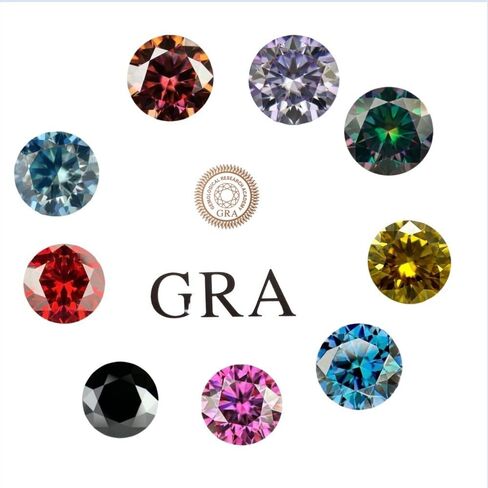 مستدير اللون مويسانيتي حجر مختبر نمت مقلد الأحجار الكريمة الأخضر الأزرق 0.3-4ct فضفاض قطع المويسانتي الأحجار الكريمة in Kuwait