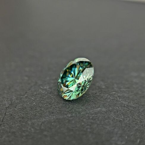 مستدير اللون مويسانيتي حجر مختبر نمت مقلد الأحجار الكريمة الأخضر الأزرق 0.3-4ct فضفاض قطع المويسانتي الأحجار الكريمة in Kuwait