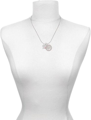 Delight Jewelry Silvertone Girls Rock with Light Pink Crystal Class of 2025 Year to Remember Locket Charm Necklace, 19+2" Extender in Saudi Arabia