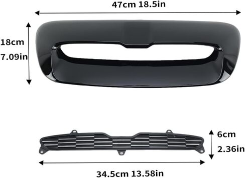 لوحة تنفيس الهواء ذات غطاء أسود لامع متوافقة مع Mini Cooper S R55 R56 R57 R58 2007-2014 لاستبدال 51132756095 51132757694 51232752275 in Kuwait