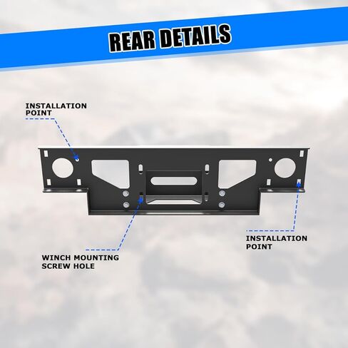لوحة تركيب ونش WOLFSTORM لـ 2013-2018 RAM 1500 و2019-2024 دعامة تثبيت ونش كلاسيكية شديدة التحمل، فولاذ مطلي بالطاقة بسعة ونش 12,000 رطل in Kuwait