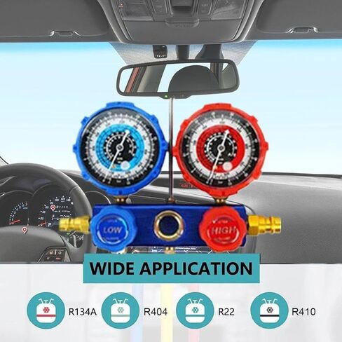 Professional Car Air Conditioning Recharges Complete Set with Quick Connection Fittings Suitable for R22 R134 R404 R41 Multiple Refrigerants Car Charging Tool Set in Kuwait
