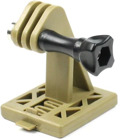 Portable Helmet Camera Adapter Stand Plastic Nylon Lightweight Helmet Adapter Base Fixed Mount for Camera Excellent(Yellow) in Saudi Arabia