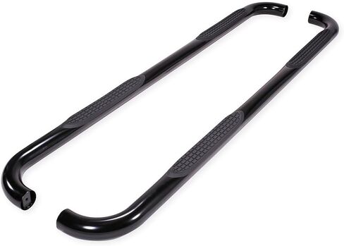 TrailFX Nerf Bar Side يناسب Ford F-150 Super Cab 2015-2026 خطوات 3 بوصة مستديرة منحنية بمسحوق أسود مطلي بالفولاذ مع وسادات خطوة مجموعة تثبيت لوحة الروك من لوحتين للجري TrailFX A0051B in Saudi Arabia