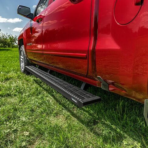 خطوات RealTruck Growler لـ Silverado/Sierra | طول الكابينة، ألومنيوم مقاوم للصدأ، أسود مزخرف | GFC19CC-TX | يناسب 2019 - 2026 شيفروليه / جي إم سي 1500، 20-26 2500 / 3500 طاقم الكابينة in Kuwait