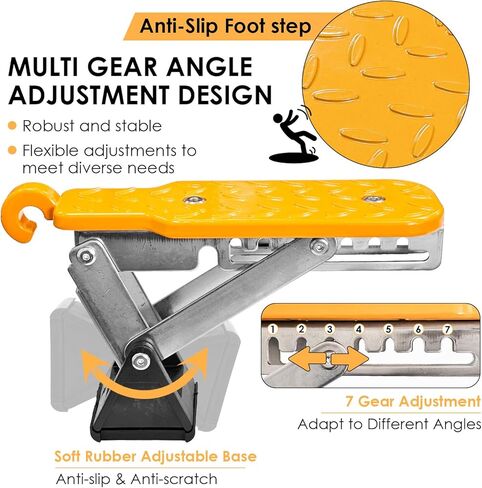 Universal Car Door Step, Foldable Roof Rack Car Door Latch Hook Step, Multi-Adjustable Both Feet Stand Pedal for Most Car SUV Truck, Max Load 400 lbs in Saudi Arabia