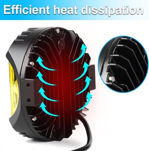 LIGBT 4PCS 5 Inch Amber Yellow Round LED Offroad Light with DRL 90W LED Light Pods 270° Wide Range Super Bright Side Shooter for Pickup Truck ATV UTV SUV in Saudi Arabia