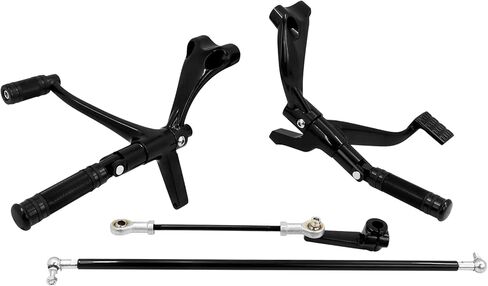 مجموعة أدوات التحكم الأمامية للدراجة النارية HDBUBALUS مجموعة روابط العتلات تناسب Harley Sportster XL 883 1200 2004-2013 Black Style A in Kuwait