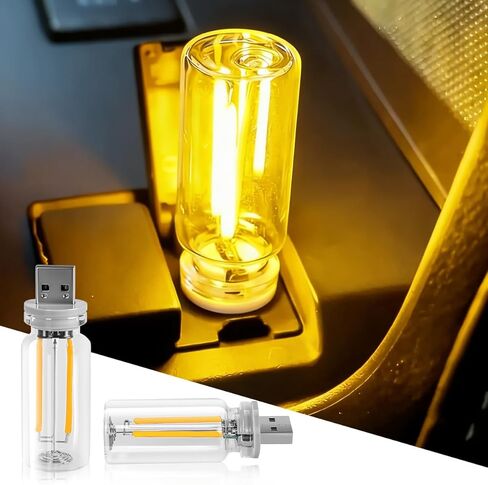 2PCS USB LED Lights for Car Interior, Mini Ambient Lighting Car Interior Lights, Touch Control Car USB Light, Decorative Night Light for Vehicle Bedroom Camping(Blue) in Kuwait