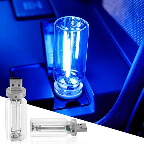 2PCS USB LED Lights for Car Interior, Mini Ambient Lighting Car Interior Lights, Touch Control Car USB Light, Decorative Night Light for Vehicle Bedroom Camping(Blue) in Kuwait