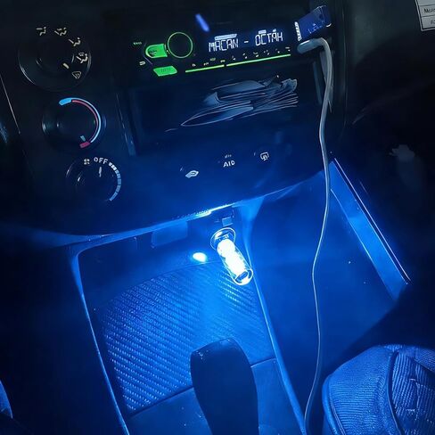 2PCS USB LED Lights for Car Interior, Mini Ambient Lighting Car Interior Lights, Touch Control Car USB Light, Decorative Night Light for Vehicle Bedroom Camping(Blue) in Kuwait