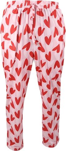 سروال بيجامة للجنسين لعيد الحب للرجال والنساء على شكل V-Day PJs (XLarge، قلوب راقصة) in Saudi Arabia