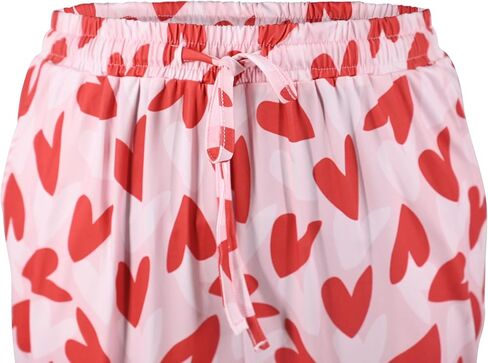 سروال بيجامة للجنسين لعيد الحب للرجال والنساء على شكل V-Day PJs (XLarge، قلوب راقصة) in Saudi Arabia