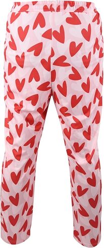 سروال بيجامة للجنسين لعيد الحب للرجال والنساء على شكل V-Day PJs (XLarge، قلوب راقصة) in Saudi Arabia