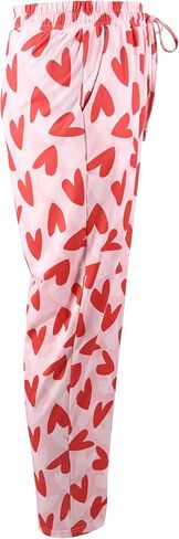 سروال بيجامة للجنسين لعيد الحب للرجال والنساء على شكل V-Day PJs (XLarge، قلوب راقصة) in Saudi Arabia