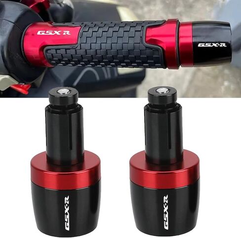GSX-R 600 750 1000 Handlebar Ends 22mm 7/8" Motorcycle Grip End Plugs for Suzuki GSX R 750 600 GSX R 1300 Hayabusa - Red in Saudi Arabia