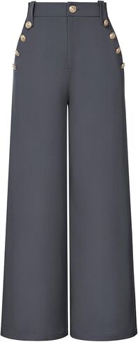 GRACE KARIN Wide Leg Dress Pants for Women 2026 High Waisted Work Pants Business Casual Buttons Trousers with Pockets in Saudi Arabia