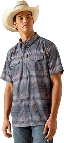 ARIAT Men's Venttek Western Aloha Fitted Shirt in Saudi Arabia