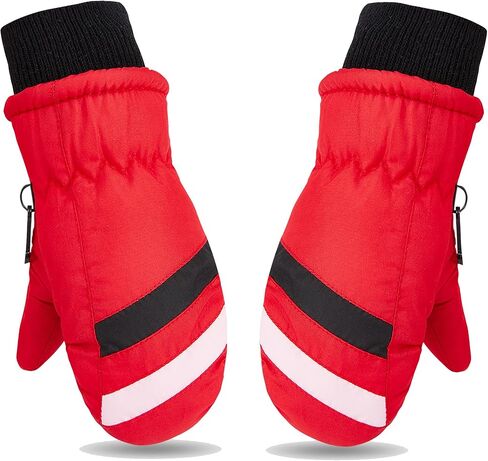Kids Stripe Thicken Snow Mittens Glove for Toddler Winter Warm Ski Gloves for 2-5T Baby Boys Girls in Saudi Arabia