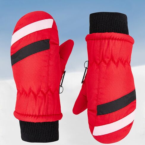 Kids Stripe Thicken Snow Mittens Glove for Toddler Winter Warm Ski Gloves for 2-5T Baby Boys Girls in Saudi Arabia
