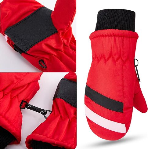 Kids Stripe Thicken Snow Mittens Glove for Toddler Winter Warm Ski Gloves for 2-5T Baby Boys Girls in Saudi Arabia