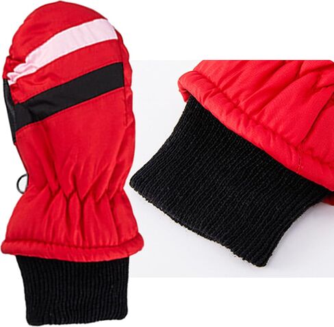 Kids Stripe Thicken Snow Mittens Glove for Toddler Winter Warm Ski Gloves for 2-5T Baby Boys Girls in Saudi Arabia