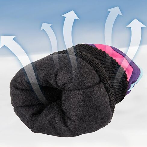 Kids Stripe Thicken Snow Mittens Glove for Toddler Winter Warm Ski Gloves for 2-5T Baby Boys Girls in Saudi Arabia