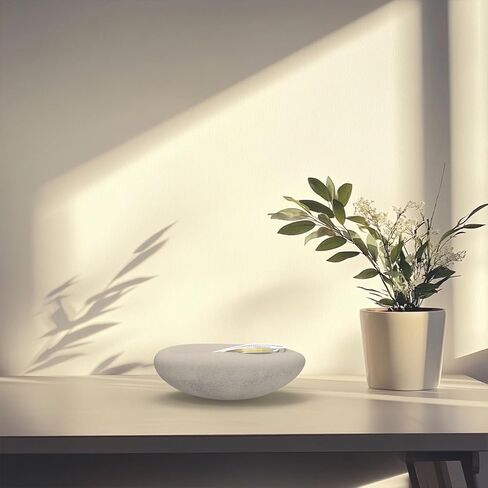 وعاء سحابي مقاس 6.3 بوصة، وعاء خرساني مزخرف لديكور المنزل، صينية مفاتيح لطاولة المدخل، صينية مجوهرات خرسانية، أوعية عضوية خرسانية غير متماثلة (بيج) in Kuwait