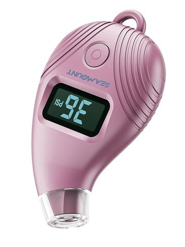 مقياس ضغط الإطارات الناطق الرقمي من SEAMOUNT مع صوت (0-99 رطل لكل بوصة مربعة)، شاشة LCD بإضاءة خلفية تصل إلى 150 رطل لكل بوصة مربعة، دقة ±1 رطل لكل بوصة مربعة، ضوء حلقة LED 8 لومن، مقياس هواء سلسلة المفاتيح للسيارات وسيارات الدفع الرباعي والدراجات النارية in Kuwait