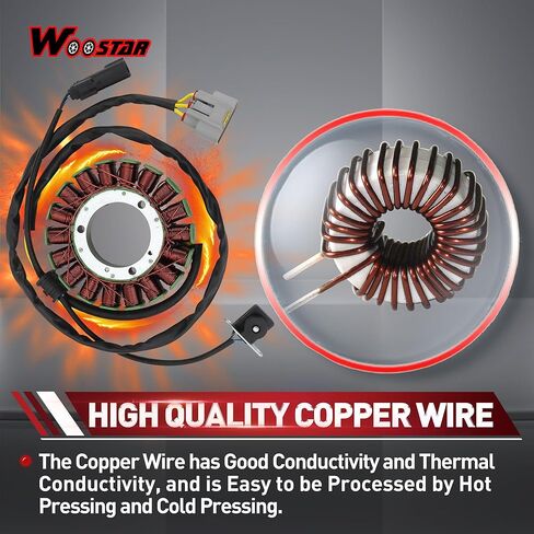 WOOSTAR 18 لفائف 5 سلك مغناطيسي الجزء الثابت لاستبدال 2018-2024 Hisun 550 750 UTV OEM 31120-007G-0200 in Kuwait