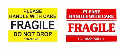 2" x 3" Fragile Stickers Handle with Care Thank You (50 Stickers (Sheet)) in Kuwait