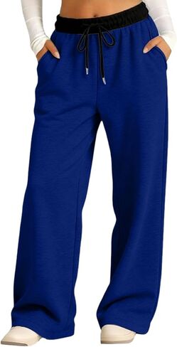 Girls Oversized Wide Leg Sweatpants Boys Baggy Sweat Pants Drawstring Waist and Pockets Kids Straight Leg Track Pants Trendy in Saudi Arabia