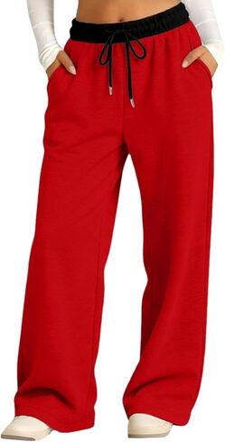 Girls Oversized Wide Leg Sweatpants Boys Baggy Sweat Pants Drawstring Waist and Pockets Kids Straight Leg Track Pants Trendy in Saudi Arabia