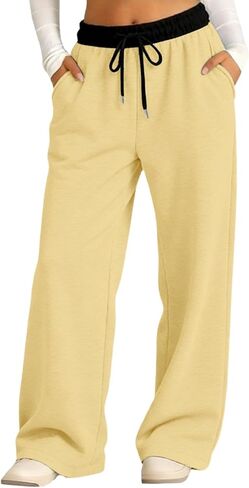 Girls Oversized Wide Leg Sweatpants Boys Baggy Sweat Pants Drawstring Waist and Pockets Kids Straight Leg Track Pants Trendy in Saudi Arabia