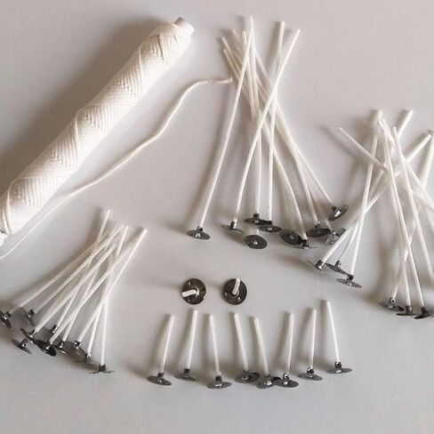 200 Pcs Waxed Making Metal Wick Sustainers Carry Holders Tabs Easy to Carry and Storage in Kuwait