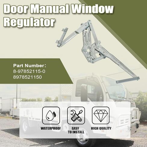 Priprilod Door Manual Window Regulator Front Right Passenger Side Fit For ISUZU NPR NQR NPR-HD 1995-2007#8-97852115-0 8978521150 in Saudi Arabia