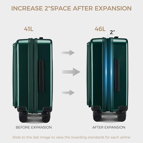 Carry on Luggage Top opening Suitcases, Expandable with Cup Holder and USB Charging Port,Lightweight with Front Pocket Rolling Suitcases with Spinner Wheels in Saudi Arabia